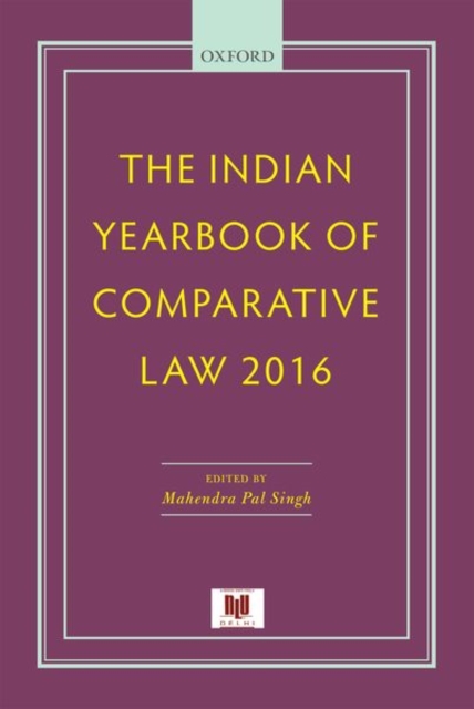 The Indian Yearbook of Comparative Law 2016, Hardback Book