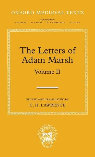 The Letters of Adam Marsh : Volume II, Hardback Book