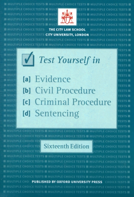 Test Yourself in Evidence, Civil Procedure, Criminal Procedure & Sentencing, Paperback / softback Book
