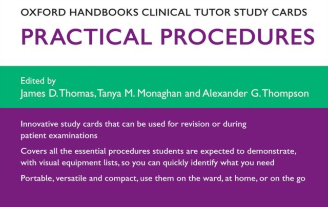 Oxford Handbooks Clinical Tutor Study Cards: Procedures, Cards Book