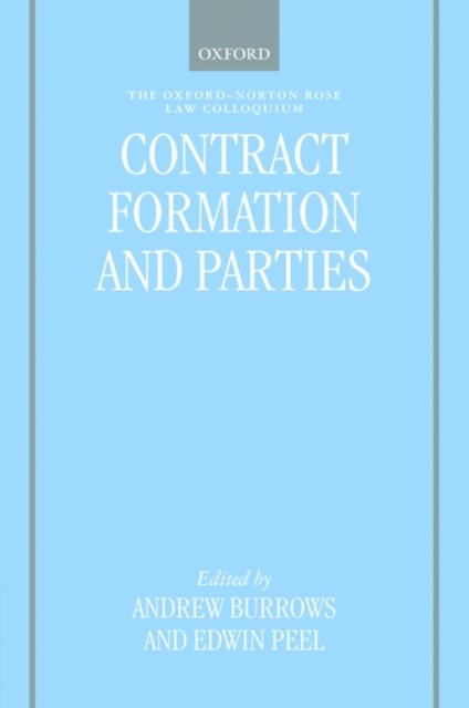 Contract Formation and Parties, Hardback Book