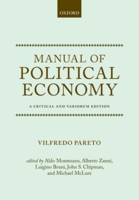 Manual of Political Economy : A Critical and Variorum Edition, Hardback Book