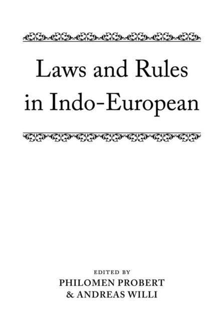 Laws and Rules in Indo-European, Hardback Book