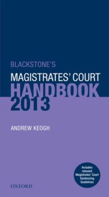 Blackstone's Magistrates' Court Handbook, Part-work (fasciculo) Book