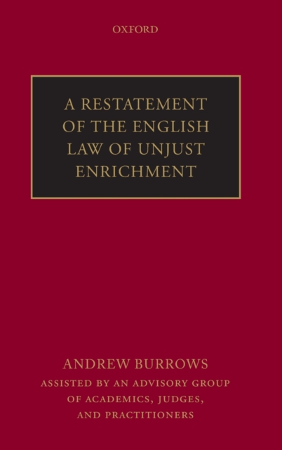 A Restatement of the English Law of Unjust Enrichment, Hardback Book