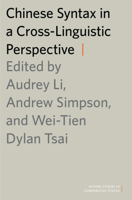Chinese Syntax in a Cross-Linguistic Perspective, PDF eBook