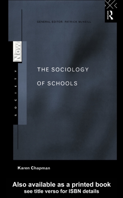 The Sociology of Schools, PDF eBook