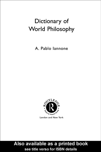 Dictionary of World Philosophy, PDF eBook