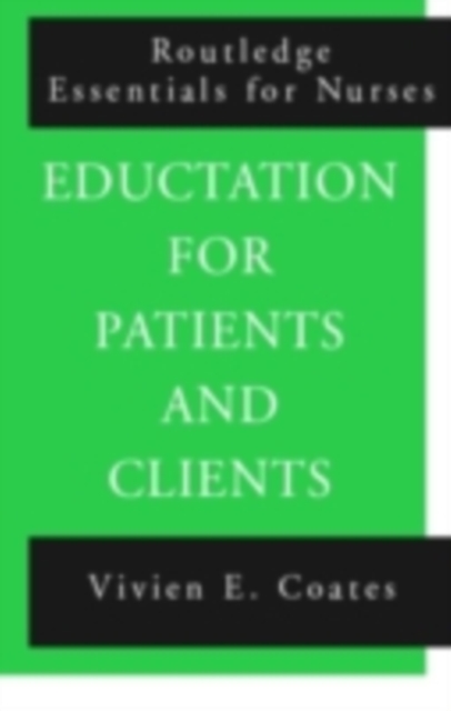Education For Patients and Clients, PDF eBook