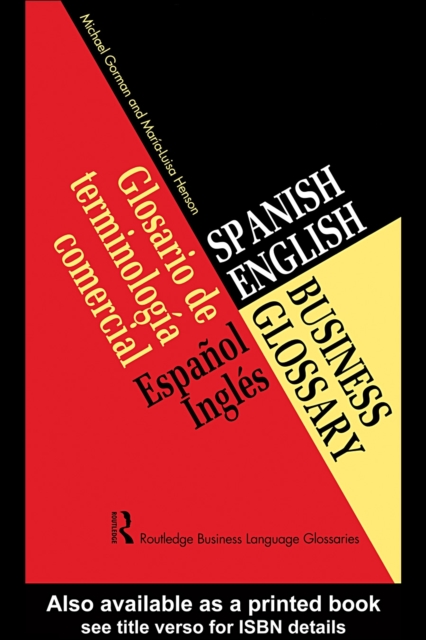 Spanish/English Business Glossary, PDF eBook