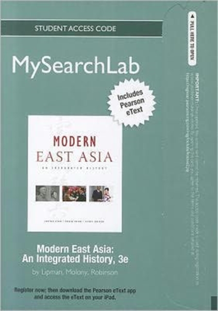 MySearchLab with Pearson Etext - Standalone Access Card - for Modern East Asia : An Integrated History, Online resource Book