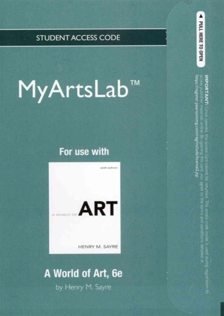 NEW MyArtsLab - Standalone Access Card - for a World of Art, Online resource Book