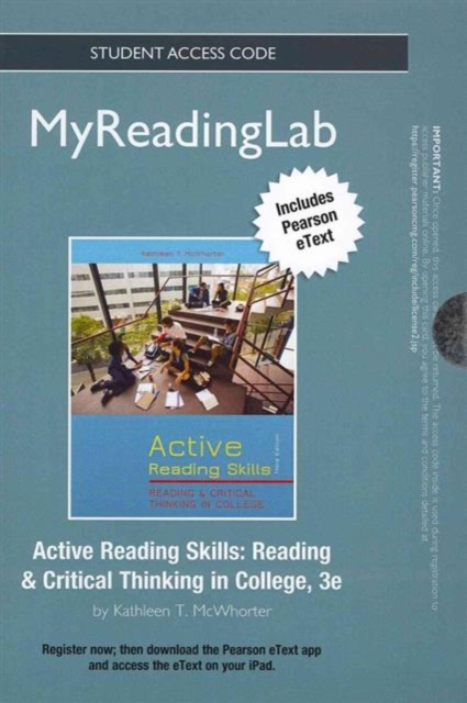 MyReadingLab With Pearson Etext - Standalone Access Card - for Active Reading Skills : Reading and Critical Thinking in College, Online resource Book
