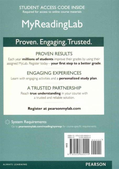 Access Code for MyLab Reading without Pearson eText, Digital product license key Book