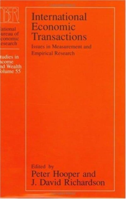 International Economic Transactions : Issues in Measurement and Empirical Research, Hardback Book