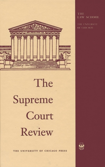 The Supreme Court Review, 2000, Hardback Book