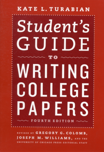 Student's Guide to Writing College Papers, Paperback / softback Book