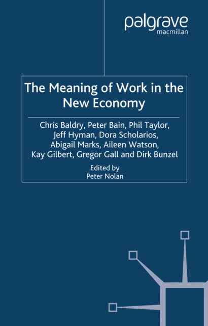The Meaning of Work in the New Economy, PDF eBook