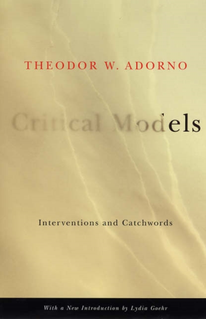 Critical Models : Interventions and Catchwords, Paperback / softback Book