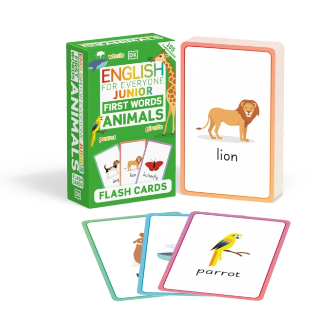 English for Everyone Junior First Words Animals Flash Cards, Cards Book