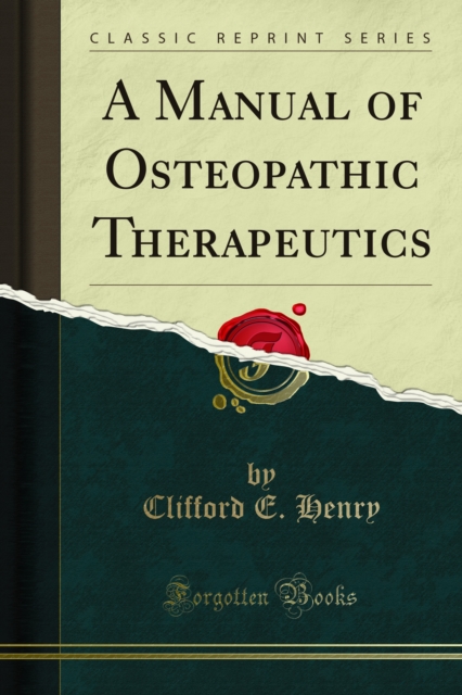 A Manual of Osteopathic Therapeutics, PDF eBook