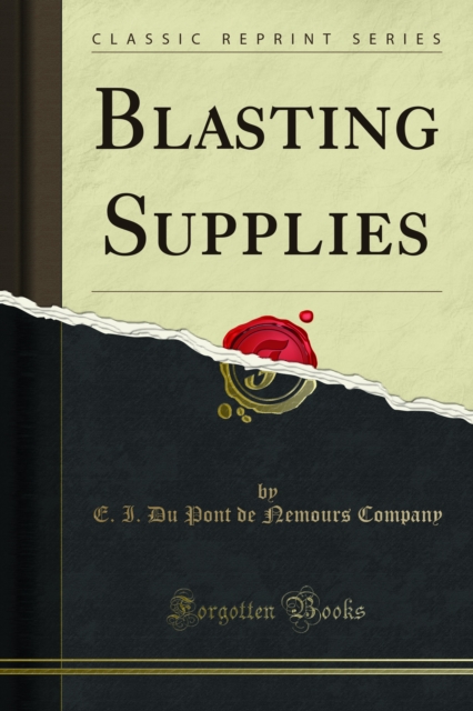 Blasting Supplies, PDF eBook