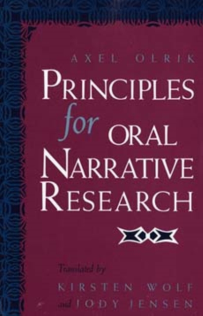 Principles for Oral Narrative Research, Hardback Book