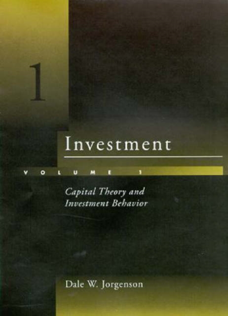 Investment : Capital Theory and Investment Behavior Volume 1, Hardback Book