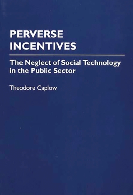Perverse Incentives : The Neglect of Social Technology in the Public Sector, Paperback / softback Book
