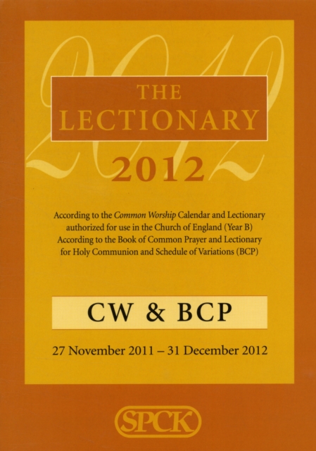 The Lectionary 2012 : Common Worship and Book of Common Prayer, Paperback Book