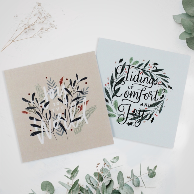 SPCK Charity Christmas Cards, Pack of 10, 2 Designs : Floral Foliage, Cards Book