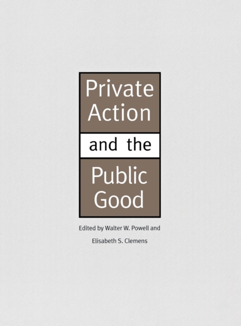 Private Action and the Public Good, Hardback Book