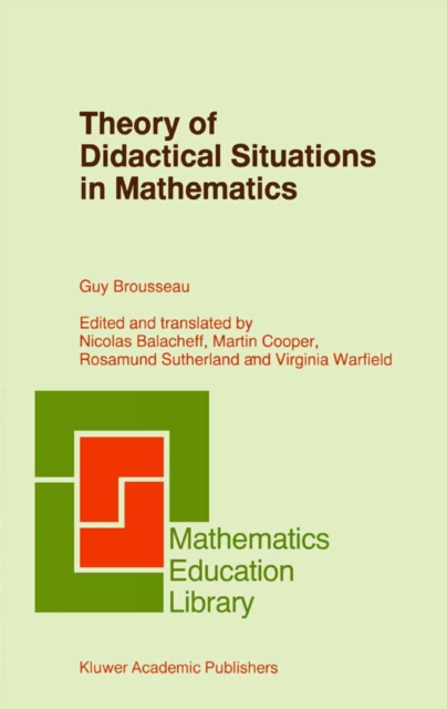Theory of Didactical Situations in Mathematics : Didactique des Mathematiques, 1970-1990, PDF eBook