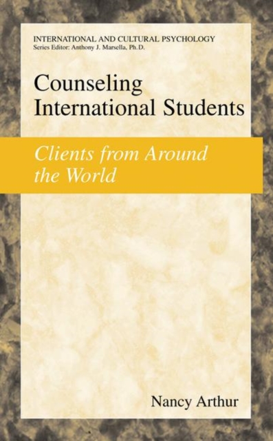 Counseling International Students : Clients from Around the World, Hardback Book