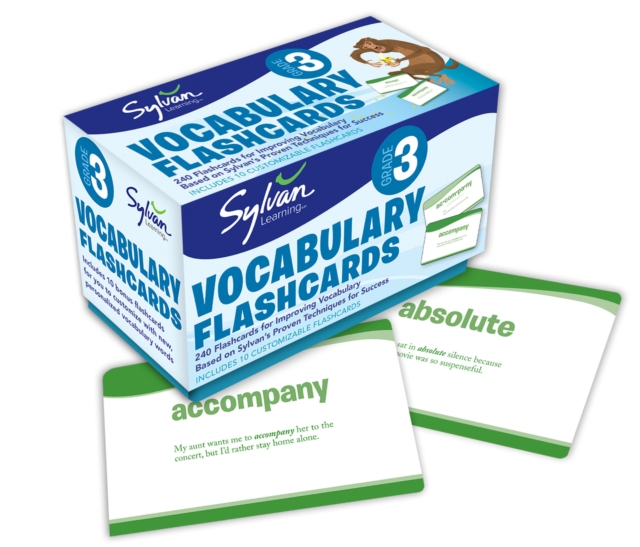 3rd Grade Vocabulary Flashcards : 240 Flashcards for Improving Vocabulary Based on Sylvan's Proven Techniques for Success, Cards Book