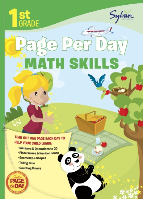 1st Grade Page Per Day: Math Skills : Math Skills # Numbers and Operations to 20, Place Values and Number Sense, Geometry and Shapes, Telling Time, and Counting Money, Paperback / softback Book
