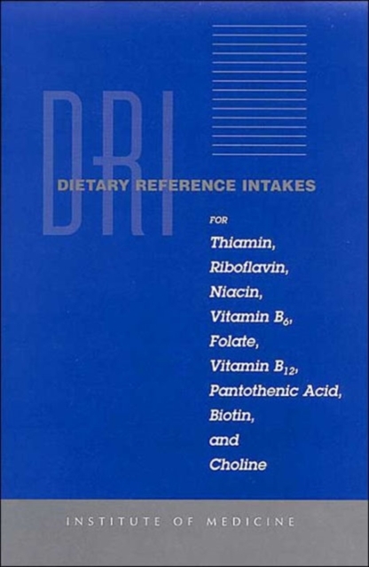 Dietary Reference Intakes for Thiamin, Riboflavin, Niacin, Vitamin B6, Folate, Vitamin B12, Pantothenic Acid, Biotin, and Choline : A Report of the Standing Committee on the Scientific Evaluation of D, Paperback / softback Book