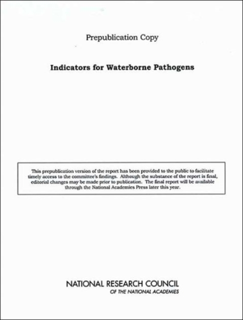 Indicators for Waterborne Pathogens, Paperback / softback Book