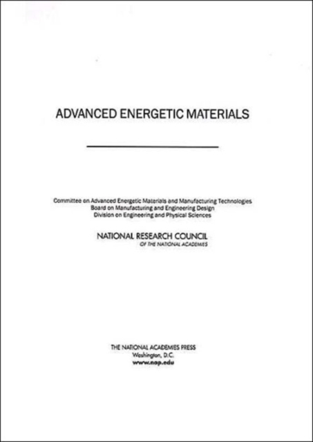 Advanced Energetic Materials, Paperback / softback Book