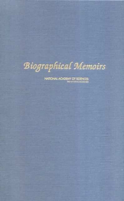 Biographical Memoirs : Volume 87, Hardback Book