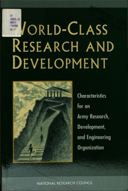 World-Class Research and Development : Characteristics for an Army Research, Development, and Engineering Organization, PDF eBook