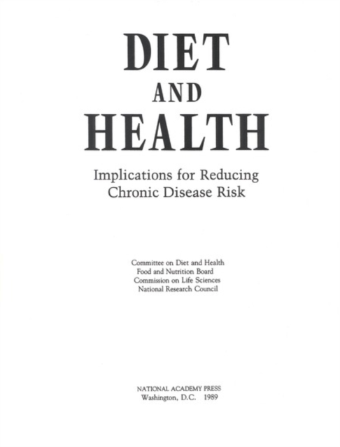 Diet and Health : Implications for Reducing Chronic Disease Risk, PDF eBook