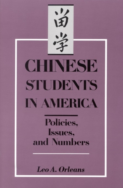 Chinese Students in America : Policies, Issues, and Numbers, PDF eBook