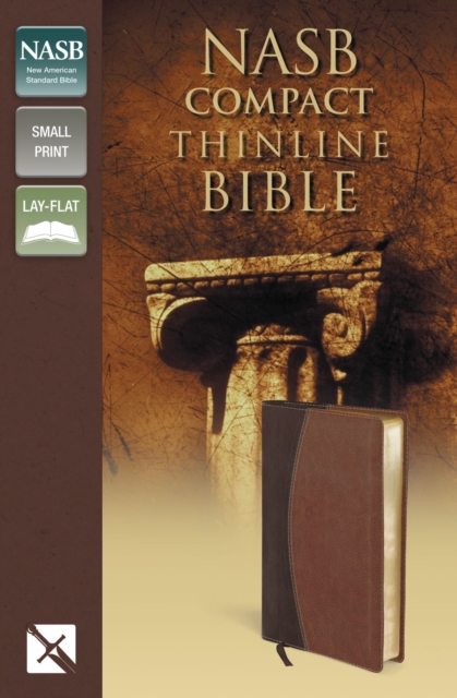 NASB, Thinline Bible, Compact, Leathersoft, Brown, Red Letter Edition, Leather / fine binding Book