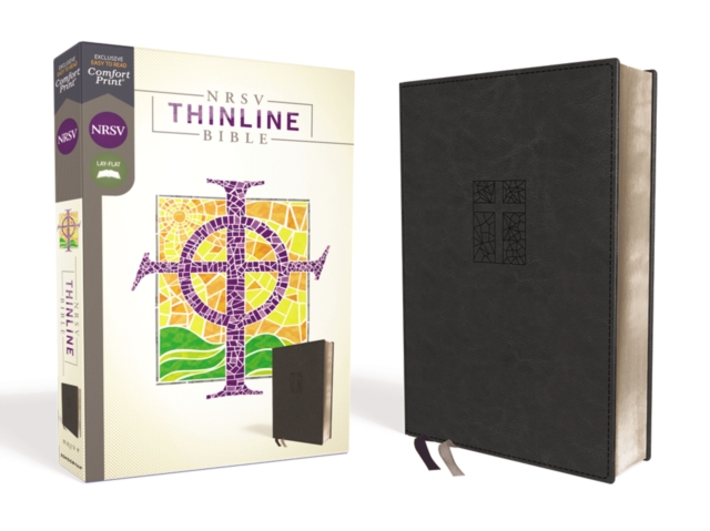 NRSV, Thinline Bible, Leathersoft, Black, Comfort Print, Leather / fine binding Book