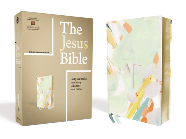 The Jesus Bible Artist Edition, ESV, Leathersoft, Multi-color/Teal, Leather / fine binding Book