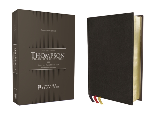 KJV, Thompson Chain-Reference Bible, Premium Goatskin Leather, Black, Premier Collection, Art Gilded Edges, Black Letter, Comfort Print, Leather / fine binding Book