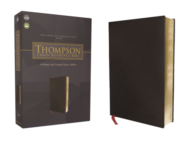 NASB, Thompson Chain-Reference Bible, Bonded Leather, Black, Red Letter, 1977 Text, Leather / fine binding Book
