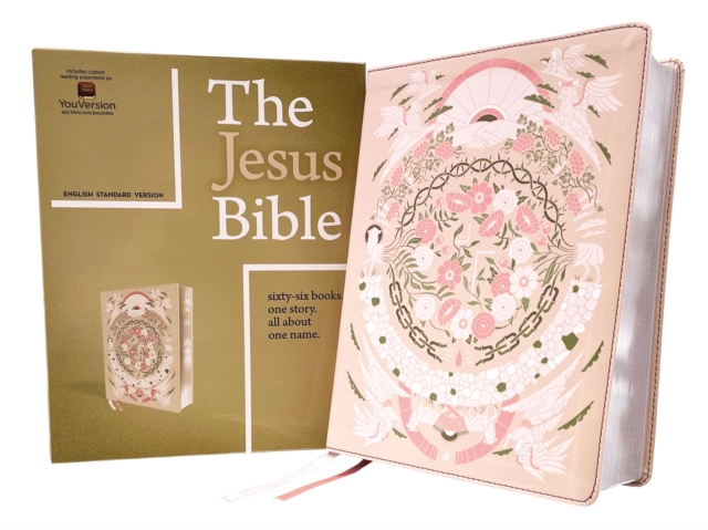 The Jesus Bible Artist Edition, ESV, Leathersoft, Peach Floral, Leather / fine binding Book