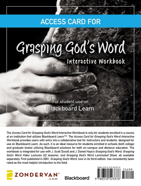 Access Card for Grasping God's Word Interactive Workbook : For Student Use on the Blackboard Learn (TM) Platform, Miscellaneous print Book